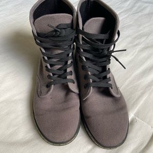Gray Dr.Marten Shoreditch Canvas Boots